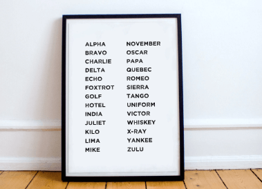 Printable:1fw92nwuglo= Phonetic Alphabet