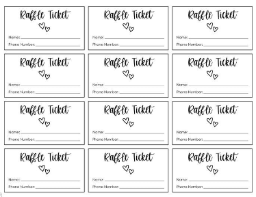 Printable:2anx3fhxsck= Raffle Ticket Template