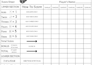 Printable:50-3m_Mtoei= Yahtzee Score Card