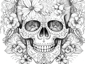 Printable:3utqvjkfqce= Sugar Skull