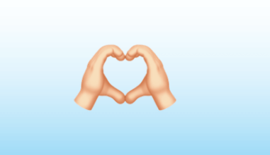 New Hand Heart Emoji: Copy and Paste